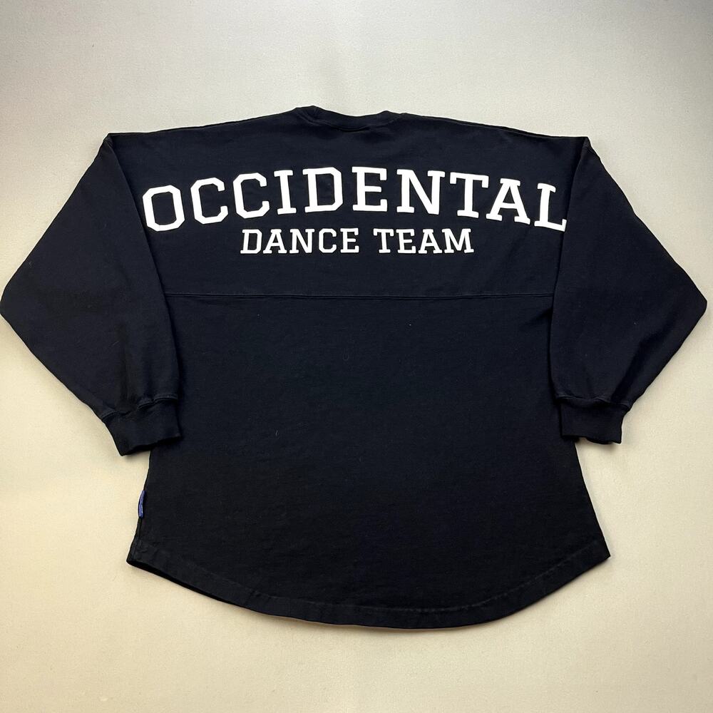 Occidental College Shirt Spirit Jersey Womens Small Black Oxy Tigers Long Sleeve